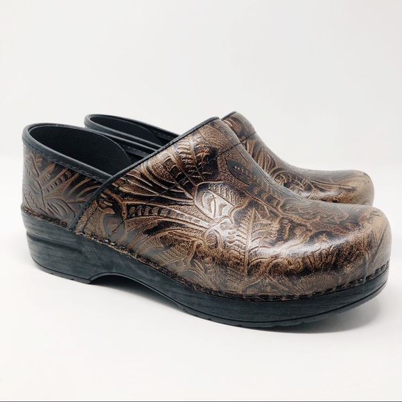 Dansko Shoes - Dansko Tool Embossed Leather Clogs